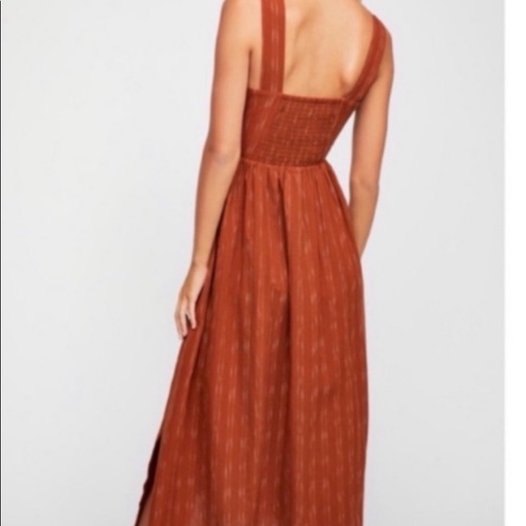 Free People Caldasi unlined midi dress in bronze - Picture 2 of 11